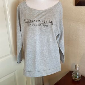 Fun light weight sweat shirt! Medium